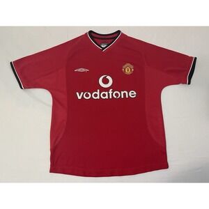 Vintage Manchester United Umbro Y Jersey Red XS Home Jersey‎ 2002-2004